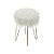 Puff Petit Baixo(40cm) Base Metal cor Cobre Estofado Revest. Pelo Sintético - Imagem 1