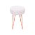 Puff Nona Baixo(40cm) Base Metal cor Cobre Estofado Revest. Crochê - Imagem 4