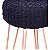 Puff Nona Baixo(40cm) Base Metal cor Cobre Estofado Revest. Crochê - Imagem 2