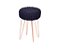 Puff Nona Baixo(40cm) Base Metal cor Cobre Estofado Revest. Crochê - Imagem 1