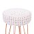 Puff Nona Baixo(40cm) Base Metal cor Cobre Estofado Revest. Crochê - Imagem 3