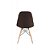 Cadeira Eames DKR Revest. Tecido C/ Capitonê Base Madeira - Imagem 4