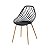 Cadeira Base Metal(COR MADEIRA ), Assento Vazado Em Polipropileno - Imagem 1
