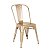 Cadeira Iron Em Aço Com Pintura Epoxi Cor Dourada - Imagem 1