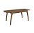 Mesa Lince de Jantar Extensível (140 a 190), Base e Tampo Em Madeira Natural - Imagem 1