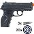 Pistola de Pressão Airgun CO2 Rossi WG R11 (C11) 6.0mm  + 20 Alvos + 3 Cápsulas de CO2 - Imagem 1