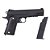 Airsoft Pistola VG 1911-V13 BK Metal Spring 6mm + 10 alvos - Imagem 2