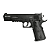 Pistola de Pressão CO2 QGK Colt 1911 NBB 4.5mm + Case + 5 Cápsulas+ 5 Alvos + 300 Esferas - Imagem 3