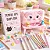 Kit Papelaria Fofa Presente Criativo 20 itens Escolar infantil Divertido Estojo Pelucia - Imagem 6