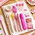 Kit Papelaria 16 Itens Fofos Presente Kawai Escolar Rosa - Imagem 1