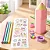 Kit Escolar Lápis Colorido Papelaria Criativa Kawai Rosa - Imagem 4
