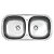 Cuba Tramontina Dupla Retangular Horizontal Inox 78x40 Polida - Imagem 1