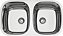 Cuba Tramontina Dupla Retangular Ver Inox 77x45 Alto Brilho - Imagem 1