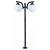 Poste Daval Jupiter P/2 Globos 15x28 Pr - Imagem 1