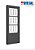 Porta Mecal Giro 3/4 Gde Mosaico Esq - 212x085 Req - Imagem 1