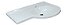 Pia Roralit Viena Curvo 84cm X 45cm Branco Rorato - Imagem 1