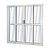 Mgm Porta Correr 4f 7,1 210x180 Rf244 Br - Imagem 1