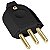 Plug Macho 3p 10a Tramontina Preto - Imagem 1