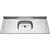 Pia Inox Tramontina 150x52 1cc Standard - Imagem 1