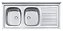 Pia Inox Tramontina 120x55 2ce Perfecta - Imagem 1