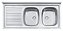 Pia Inox Tramontina 120x55 2 C.Dupla Perfecta - Imagem 1