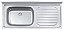 Pia Inox Tramontina 120x55 1ce Standard - Imagem 1