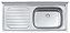 Pia Inox Tramontina 120x55 1cd Standard - Imagem 1