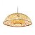 Luminária de Teto Lustre Pendente Bambu Luzza Tulum 45 Fio Preto - Imagem 3