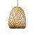 Luminária de Teto Lustre Pendente Bambu Luzza Aruba 28 Fio Preto - Imagem 3