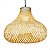 Luminária de Teto Lustre Pendente Bambu Luzza Porto Rico 39 Fio Preto - Imagem 3