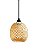 Luminária de Teto Lustre Pendente Bambu Luzza Maya 18 Fio Preto - Imagem 3