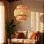 Luminária de Teto Lustre Pendente Bambu Luzza Cayman 35 Fio Preto - Imagem 1