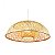 Luminária de Teto Lustre Pendente Bambu Luzza Tulum 45 Fio Branco Rústico - Imagem 3