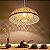 Luminária de Teto Lustre Pendente Bambu Luzza Tulum 45 Fio Branco Rústico - Imagem 6
