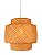 Luminária de Teto Lustre Pendente Bambu Luzza Cayman 40 Fio Branco - Imagem 3