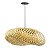Luminária de Teto Lustre Pendente Bambu Luzza Honolulu 50 Fio Preto - Imagem 3