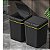 Lixeira Inteligente Yuna Mood Sense 13L Bateria Recarregável Suporte Sacos Interno Preto Dourado - Imagem 9