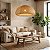 Lustre Bambu Luzza Malibu 45 Fio Branco - Imagem 1