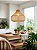 Lustre Rattan Luzza Gota Fio Branco - Imagem 4