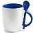 Caneca de Cerâmica Branca com Alça, Interior e Colher  Personalizado - Imagem 4