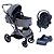 Conjunto Travel System com base veicular Zoe Cinza  - Galzerano - Imagem 1