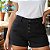 Short Jeans Feminino Cintura Alta Preto 82GMLZVRN - Imagem 2