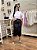 Saia Couro Eco Peplum Removível - Preto - Imagem 2