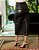 Saia Couro Eco Peplum Removível - Preto - Imagem 4