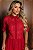 Vestido Chiffon detalhes no Guipir - Vermelho - Imagem 3