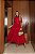 Vestido Chiffon detalhes no Guipir - Vermelho - Imagem 1