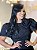 Vestido Tweed detalhe Flor - Preto - Imagem 3