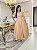 Vestido Cloe Gola Alta - Bege - Imagem 1