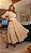 Vestido Midi Chiffon Com Faixa Cintura bege - Imagem 1