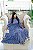 Vestido azul chiffon bordado - Imagem 4